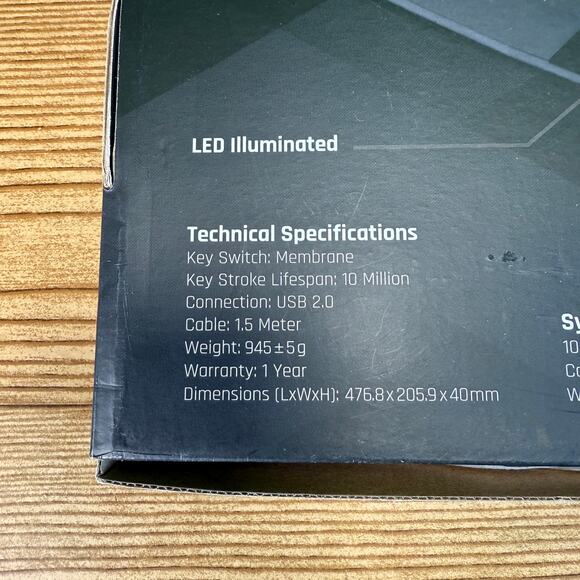 NIB Multimedia Gaming Key Board CyberpowerPc Quick Access Multimedia Keys - Picture 8 of 10